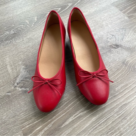 Shoes Red Ballet Flats With Heel Poshmark